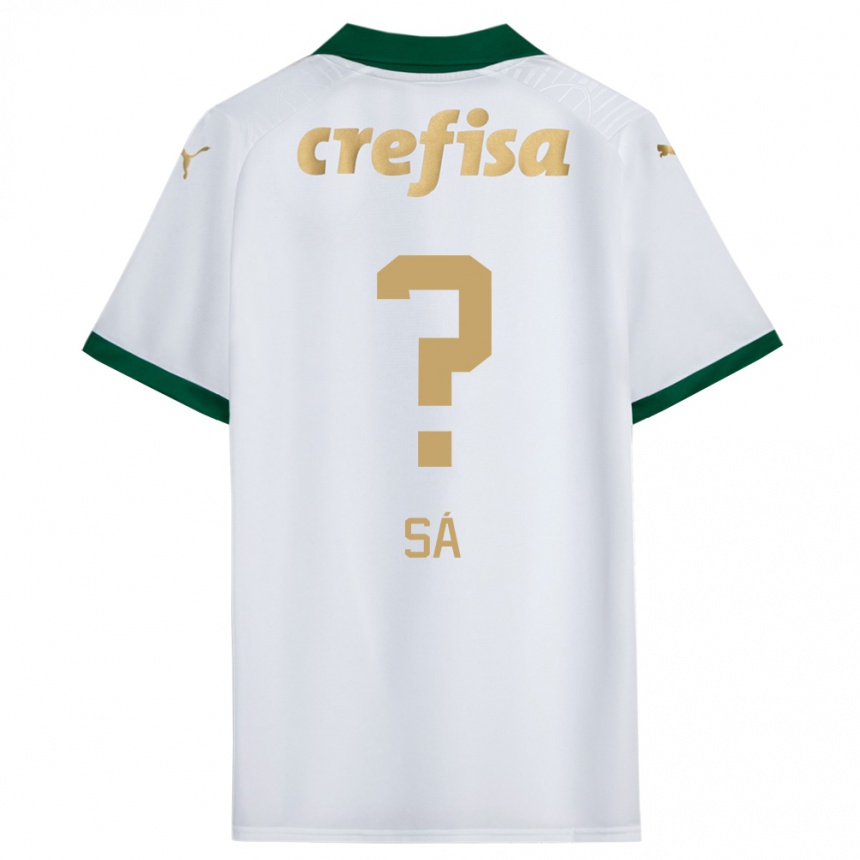 Niño Fútbol Camiseta Luiz Sá #0 Blanco Verde 2ª Equipación 2024/25 Argentina