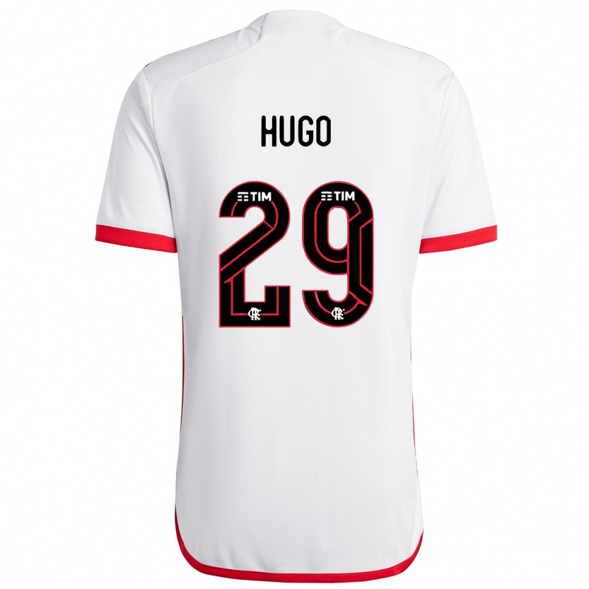 Niño Fútbol Camiseta Victor Hugo #29 Blanco Rojo 2ª Equipación 2024/25 Argentina