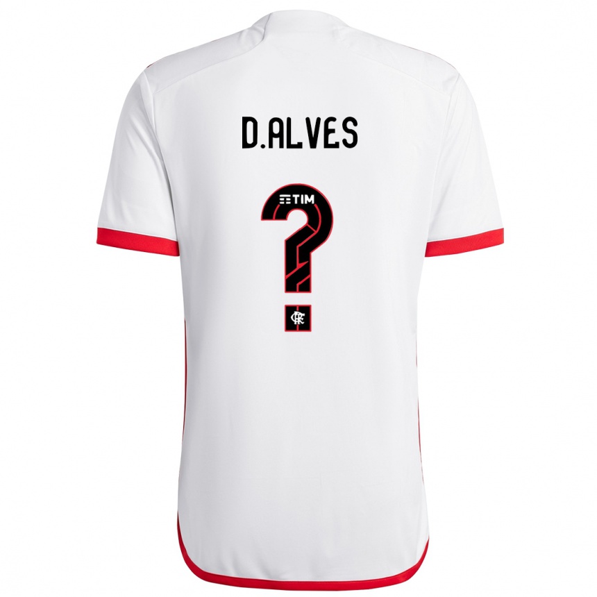 Niño Fútbol Camiseta Dyogo Alves #0 Blanco Rojo 2ª Equipación 2024/25 Argentina