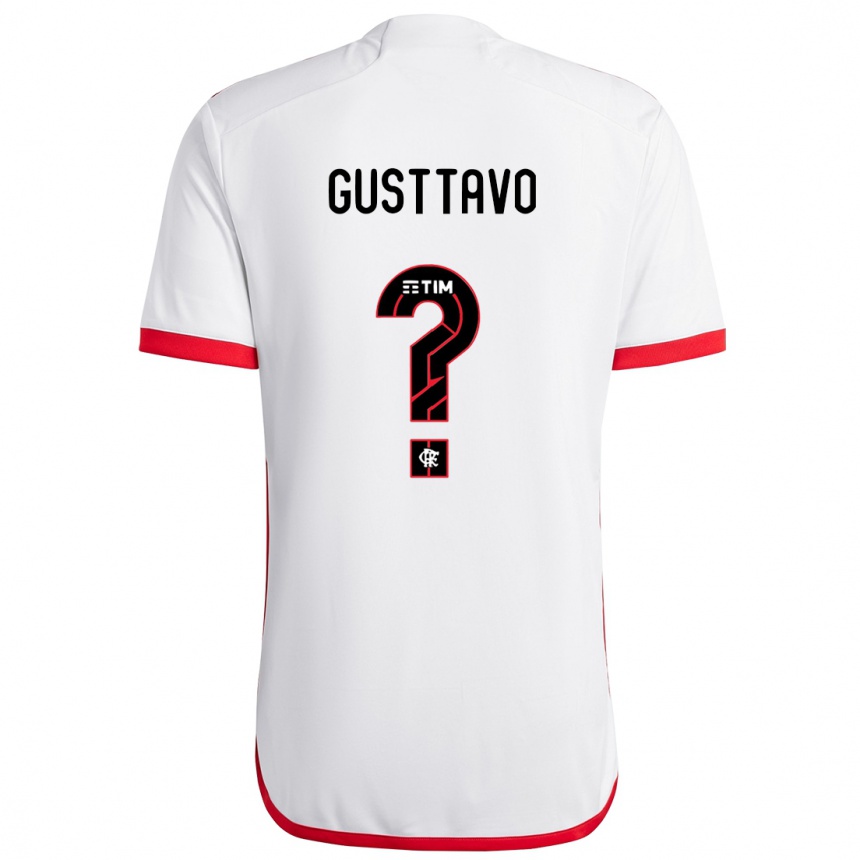 Niño Fútbol Camiseta Gusttavo #0 Blanco Rojo 2ª Equipación 2024/25 Argentina