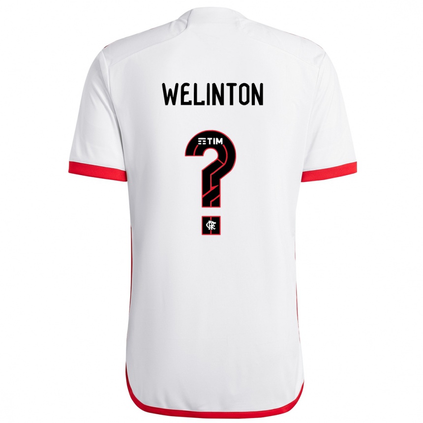 Niño Fútbol Camiseta Zé Welinton #0 Blanco Rojo 2ª Equipación 2024/25 Argentina