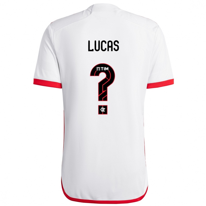 Niño Fútbol Camiseta Rayan Lucas #0 Blanco Rojo 2ª Equipación 2024/25 Argentina