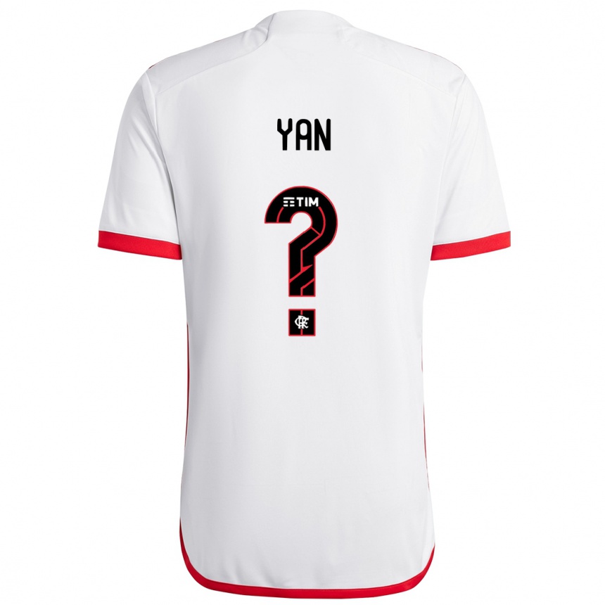 Niño Fútbol Camiseta Wallace Yan #0 Blanco Rojo 2ª Equipación 2024/25 Argentina