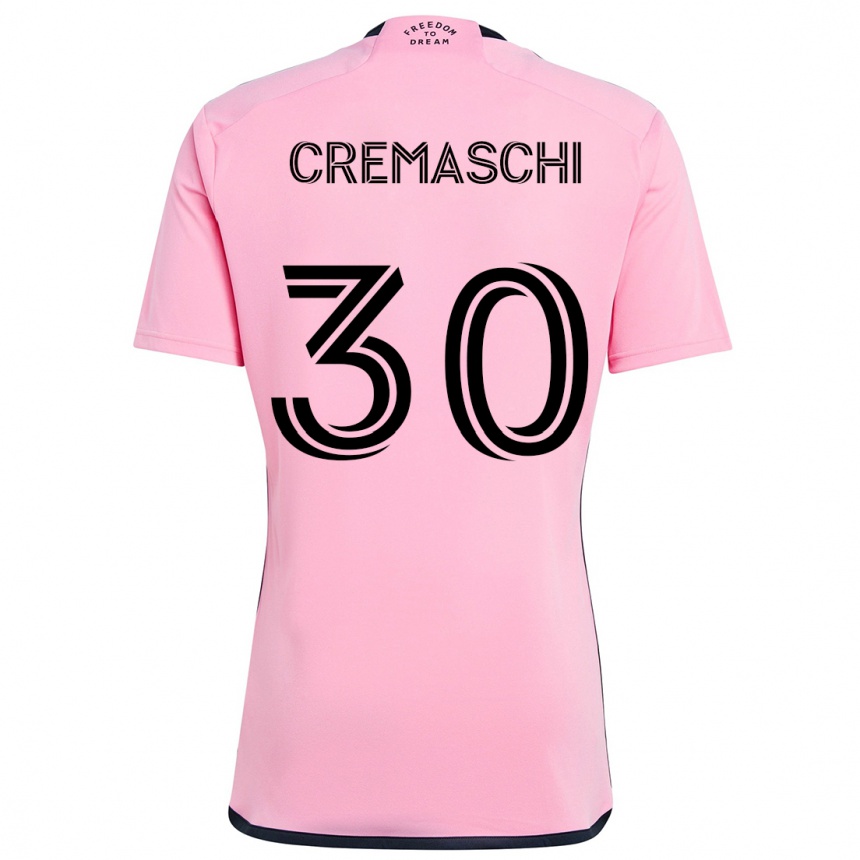 Hombre Fútbol Camiseta Benja Cremaschi #30 Rosa 1ª Equipación 2024/25 Argentina