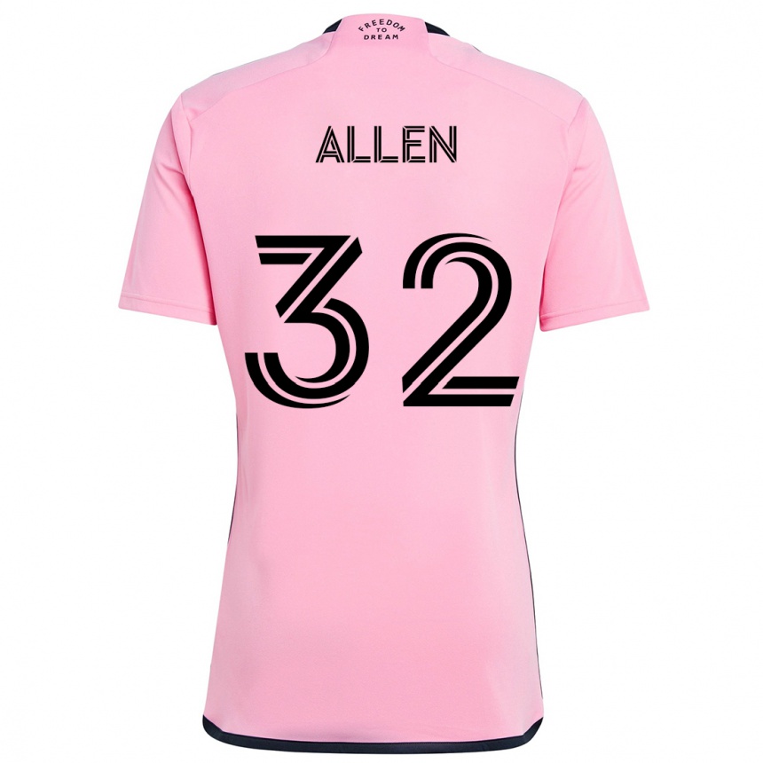 Hombre Fútbol Camiseta Noah Allen #32 Rosa 1ª Equipación 2024/25 Argentina