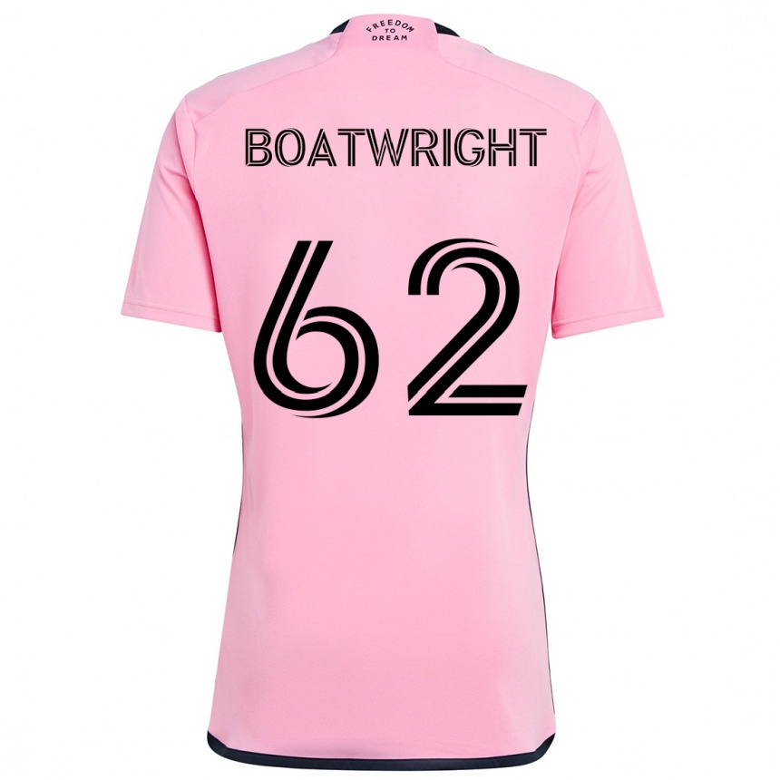 Hombre Fútbol Camiseta Israel Boatwright #62 Rosa 1ª Equipación 2024/25 Argentina