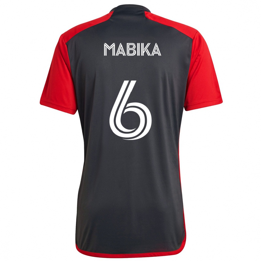 Hombre Fútbol Camiseta Aimé Mabika #6 Rojo Grayn 1ª Equipación 2024/25 Argentina