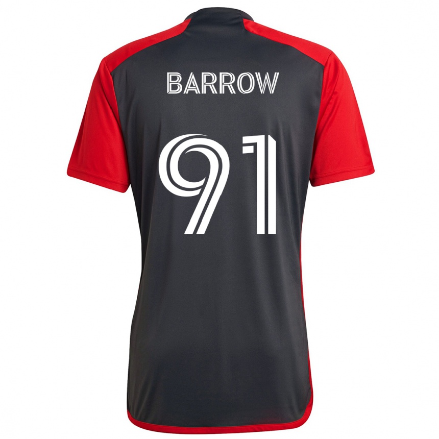 Hombre Fútbol Camiseta Dékwon Barrow #91 Rojo Grayn 1ª Equipación 2024/25 Argentina