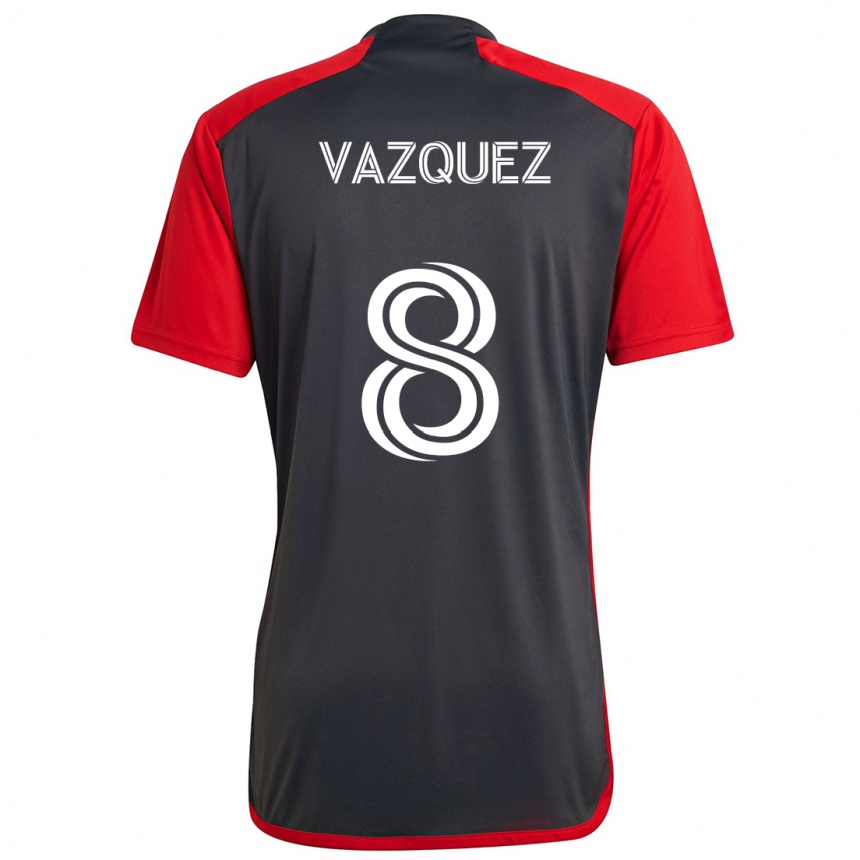 Hombre Fútbol Camiseta Víctor Vázquez #8 Rojo Grayn 1ª Equipación 2024/25 Argentina