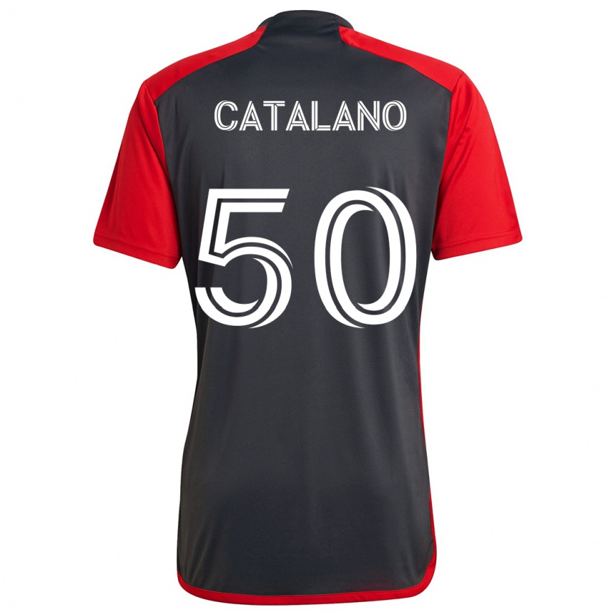 Hombre Fútbol Camiseta Gianluca Catalano #50 Rojo Grayn 1ª Equipación 2024/25 Argentina