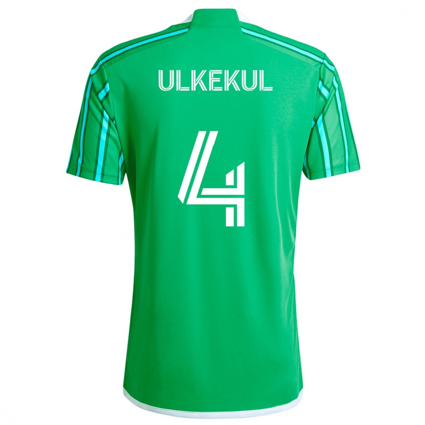 Hombre Fútbol Camiseta Jodi Ulkekul #4 Verde Blanco 1ª Equipación 2024/25 Argentina