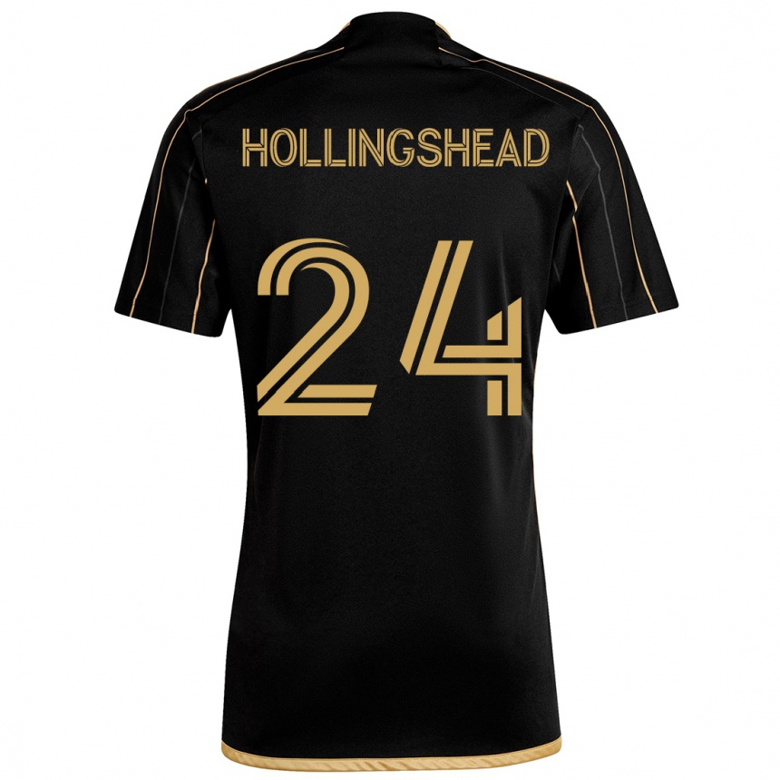 Hombre Fútbol Camiseta Ryan Hollingshead #24 Oro Negro 1ª Equipación 2024/25 Argentina