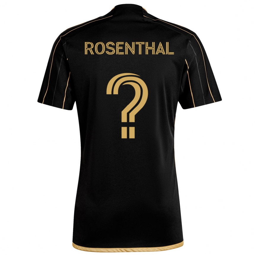 Hombre Fútbol Camiseta Charlie Rosenthal #0 Oro Negro 1ª Equipación 2024/25 Argentina