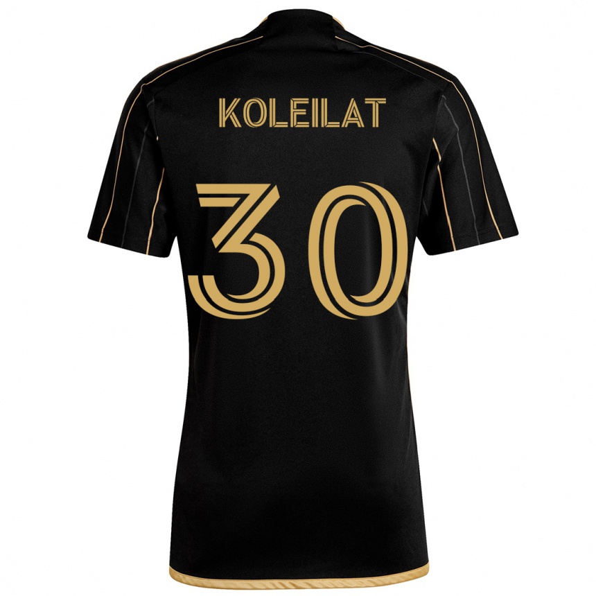 Hombre Fútbol Camiseta Jassem Koleilat #30 Oro Negro 1ª Equipación 2024/25 Argentina