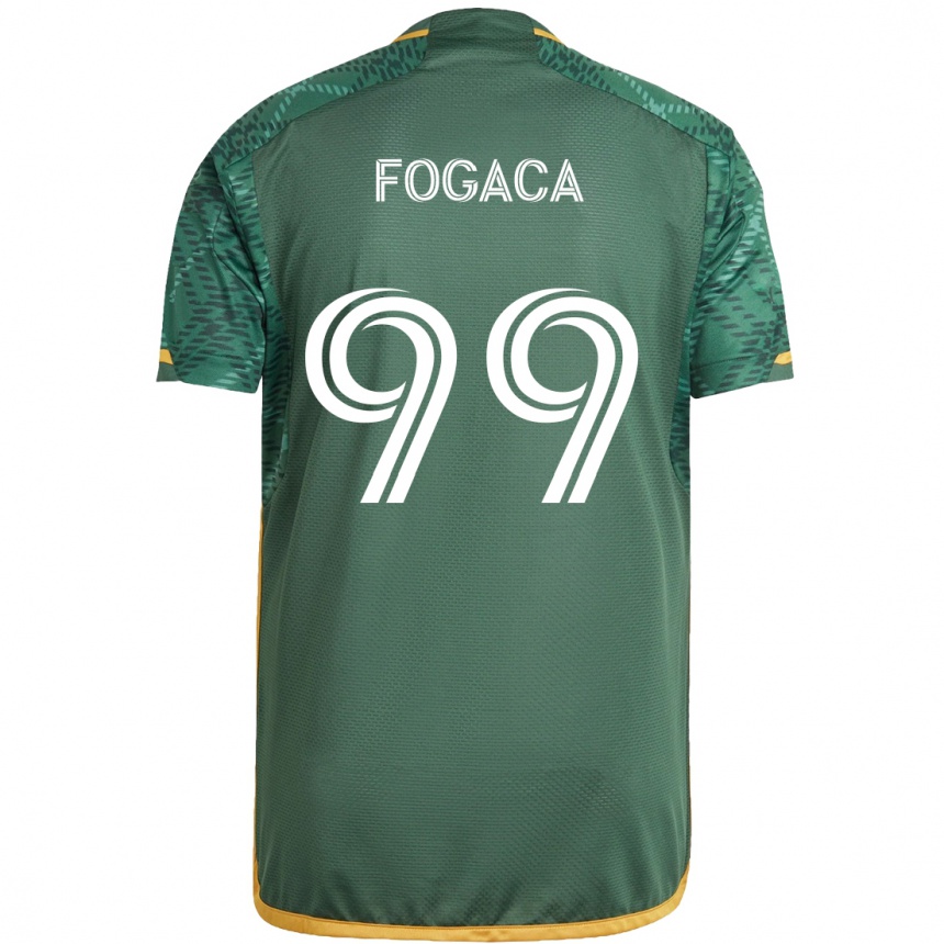 Hombre Fútbol Camiseta Nathan Fogaça #99 Verde Naranja 1ª Equipación 2024/25 Argentina