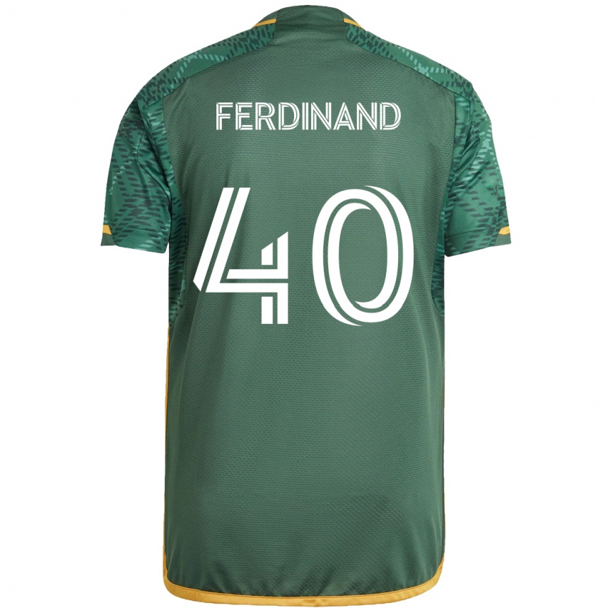 Hombre Fútbol Camiseta Keesean Ferdinand #40 Verde Naranja 1ª Equipación 2024/25 Argentina