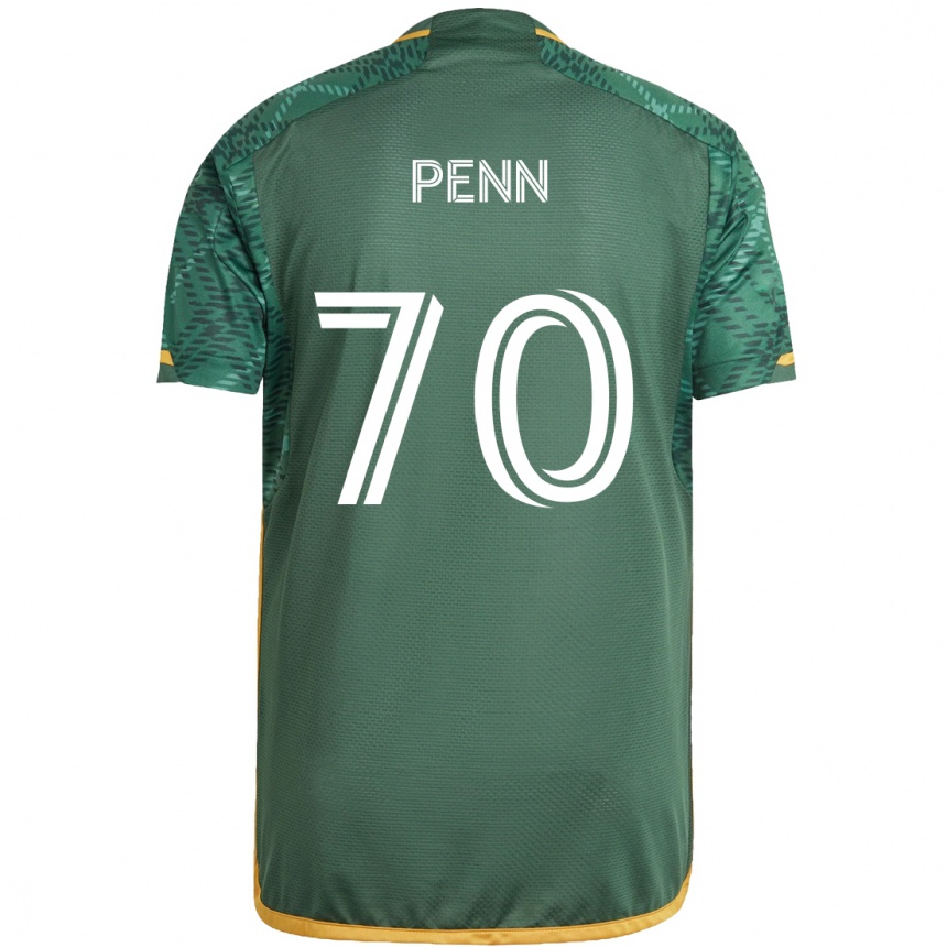 Hombre Fútbol Camiseta Josh Penn #70 Verde Naranja 1ª Equipación 2024/25 Argentina