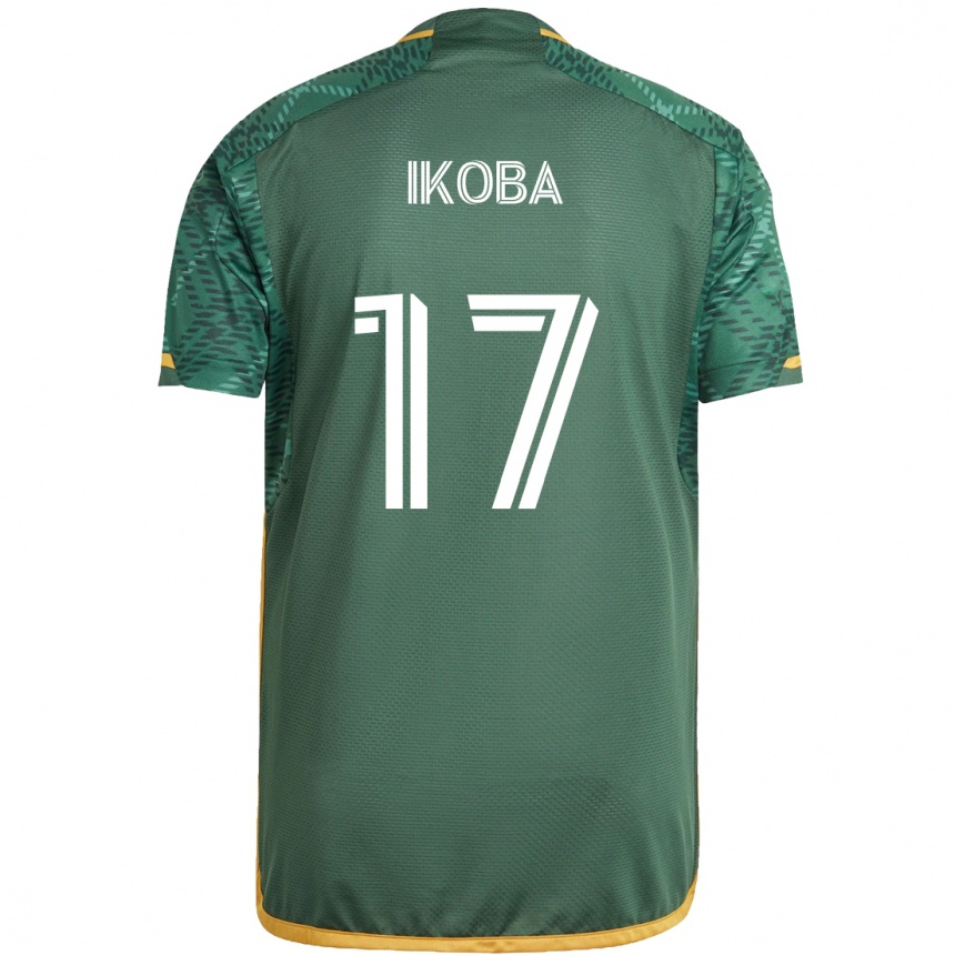 Hombre Fútbol Camiseta Tega Ikoba #17 Verde Naranja 1ª Equipación 2024/25 Argentina