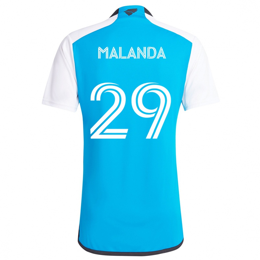 Hombre Fútbol Camiseta Adilson Malanda #29 Azul Blanco 1ª Equipación 2024/25 Argentina