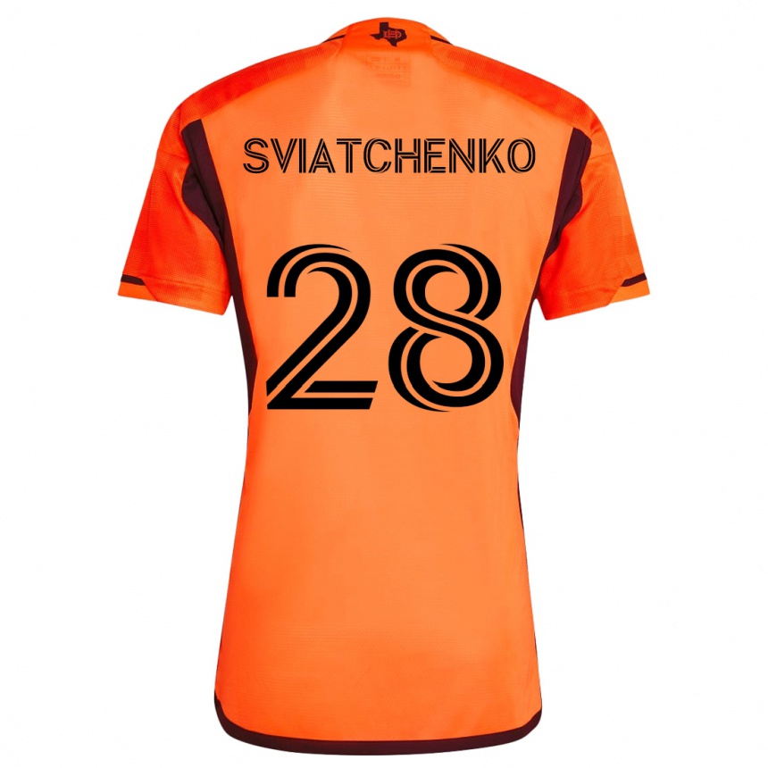 Hombre Fútbol Camiseta Erik Sviatchenko #28 Naranja Negro 1ª Equipación 2024/25 Argentina