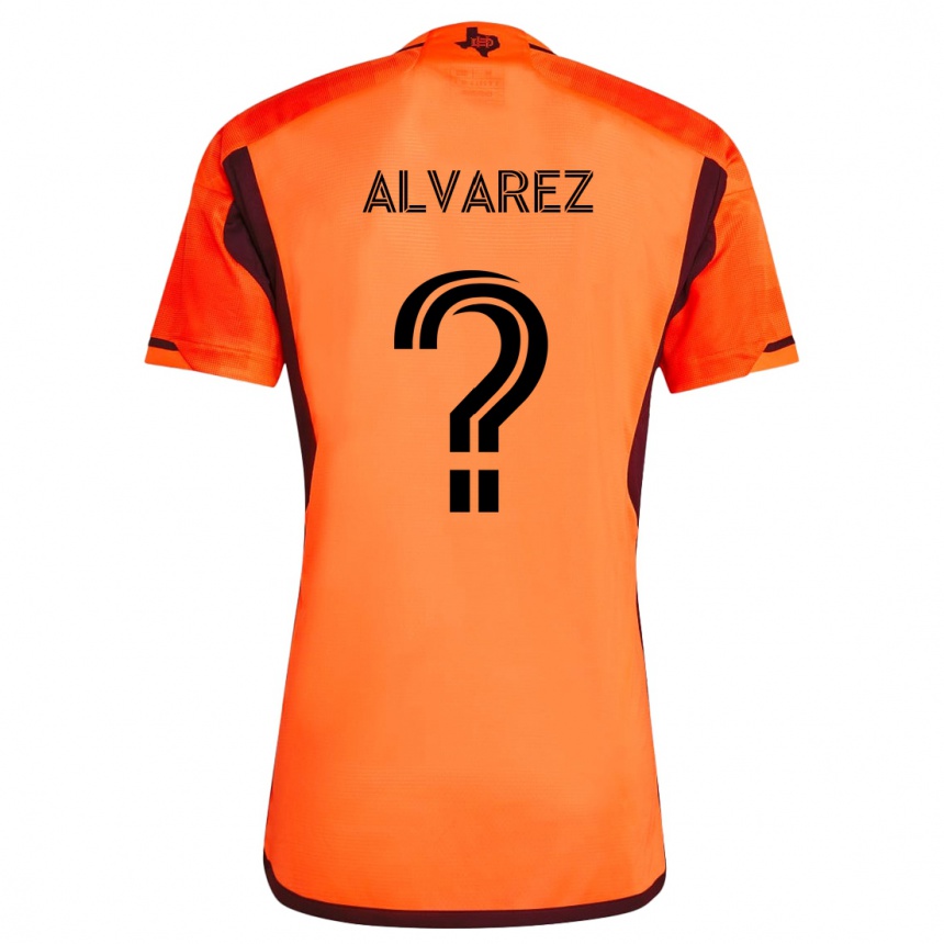 Hombre Fútbol Camiseta Gianmarco Alvarez #0 Naranja Negro 1ª Equipación 2024/25 Argentina