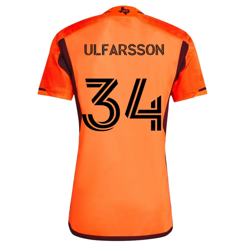 Hombre Fútbol Camiseta Thor Úlfarsson #34 Naranja Negro 1ª Equipación 2024/25 Argentina