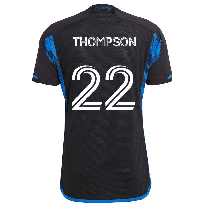 Hombre Fútbol Camiseta Tommy Thompson #22 Azul Negro 1ª Equipación 2024/25 Argentina