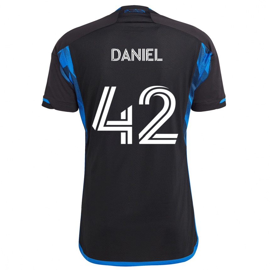 Hombre Fútbol Camiseta Daniel #42 Azul Negro 1ª Equipación 2024/25 Argentina