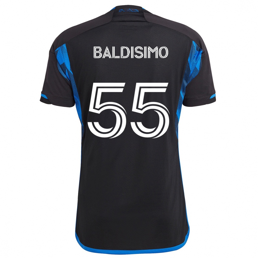 Hombre Fútbol Camiseta Michael Baldisimo #55 Azul Negro 1ª Equipación 2024/25 Argentina