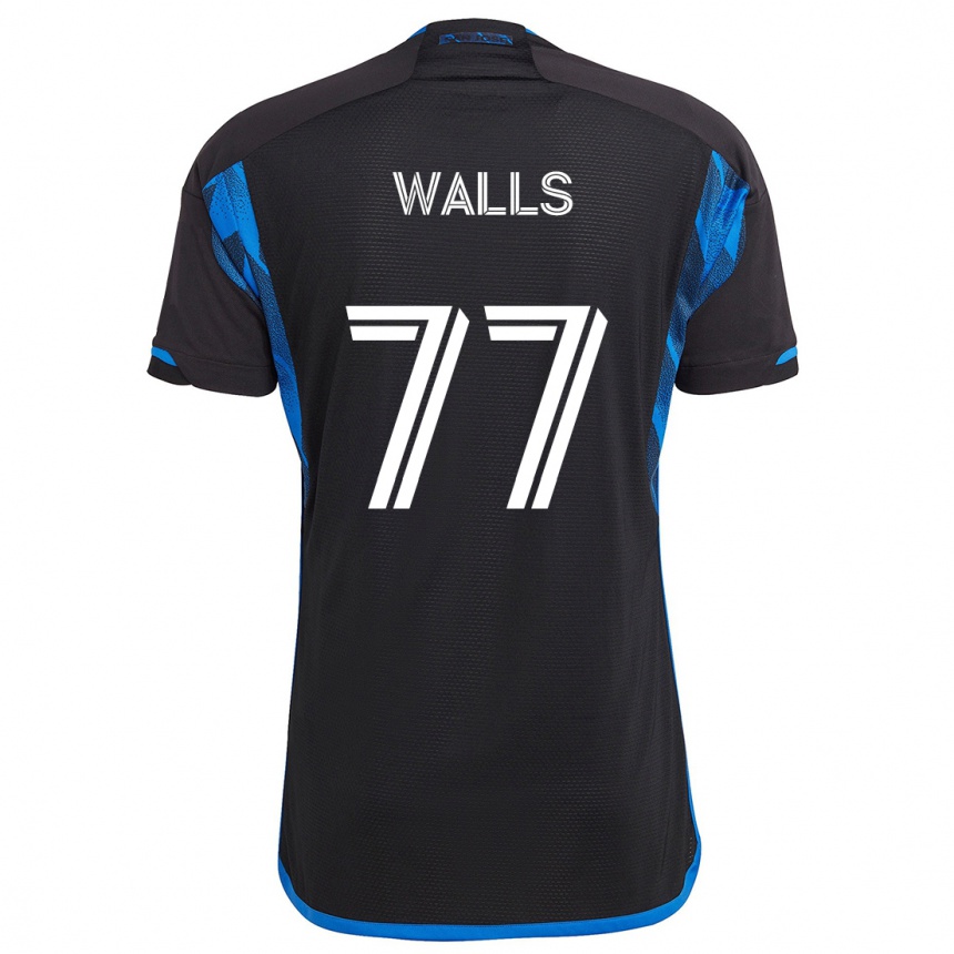 Hombre Fútbol Camiseta Casey Walls #77 Azul Negro 1ª Equipación 2024/25 Argentina