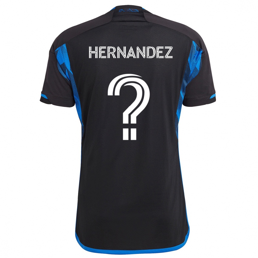 Hombre Fútbol Camiseta Oliver Hernandez #0 Azul Negro 1ª Equipación 2024/25 Argentina