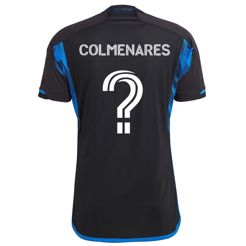 Hombre Fútbol Camiseta Mateo Colmenares #0 Azul Negro 1ª Equipación 2024/25 Argentina