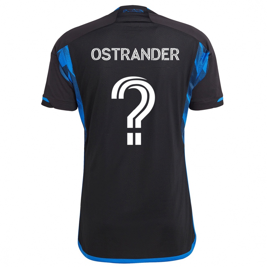 Hombre Fútbol Camiseta William Ostrander #0 Azul Negro 1ª Equipación 2024/25 Argentina