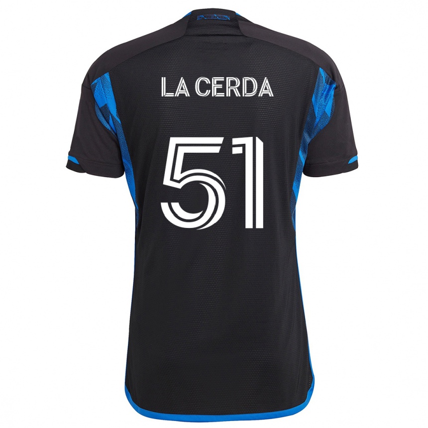 Hombre Fútbol Camiseta Eric De La Cerda #51 Azul Negro 1ª Equipación 2024/25 Argentina