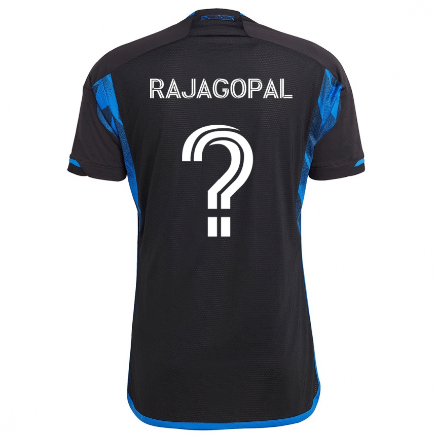 Hombre Fútbol Camiseta Rohan Rajagopal #0 Azul Negro 1ª Equipación 2024/25 Argentina