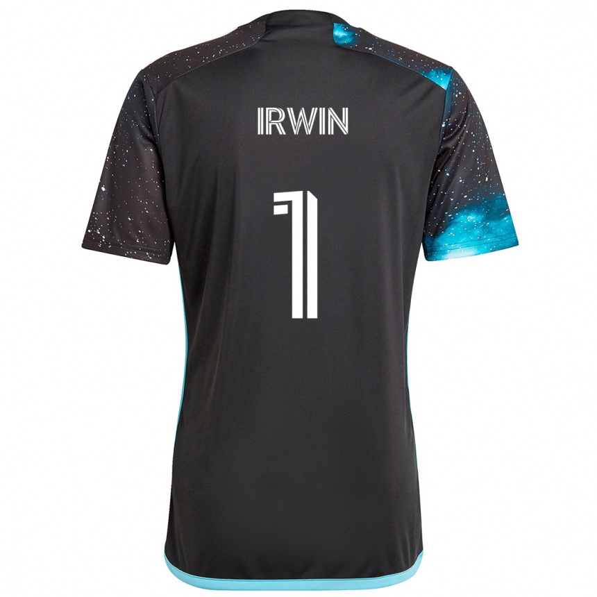 Hombre Fútbol Camiseta Clint Irwin #1 Azul Negro 1ª Equipación 2024/25 Argentina