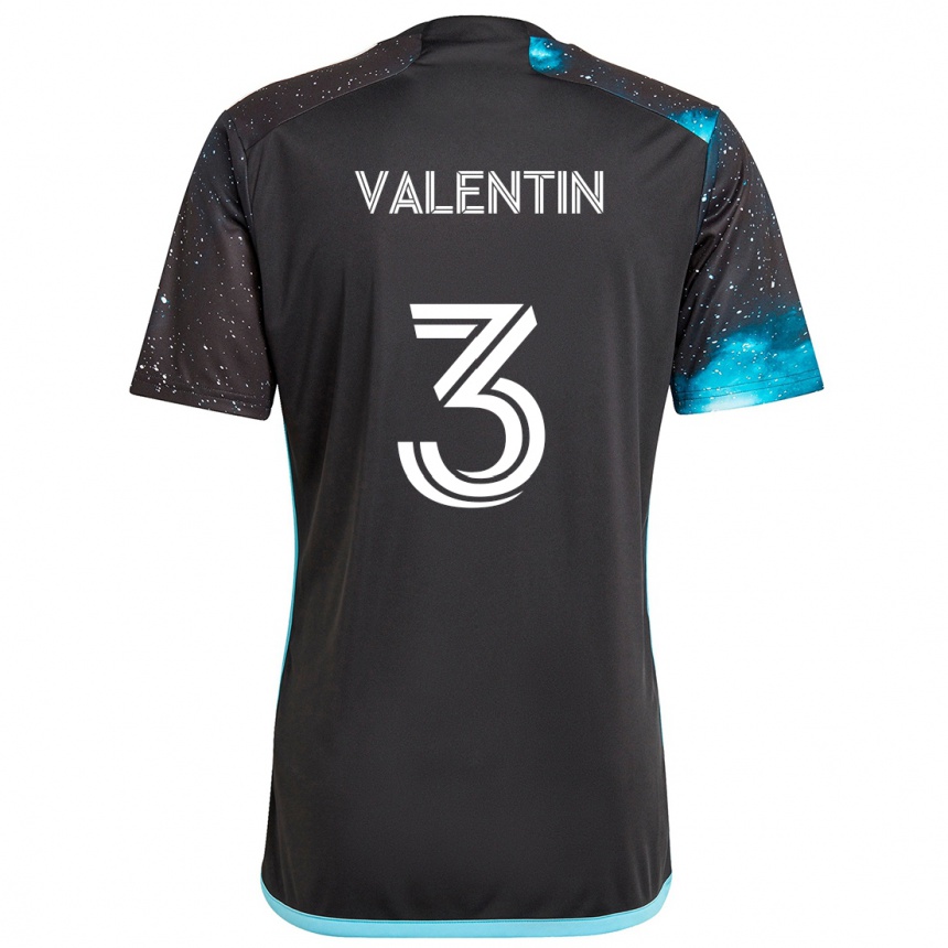 Hombre Fútbol Camiseta Zarek Valentin #3 Azul Negro 1ª Equipación 2024/25 Argentina