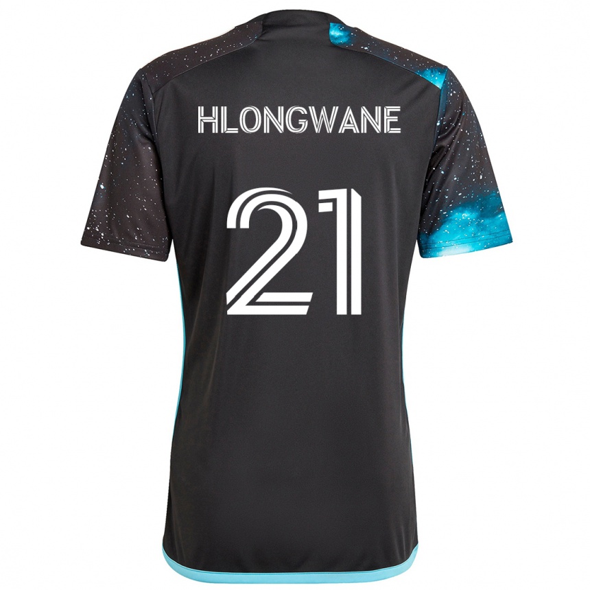 Hombre Fútbol Camiseta Bongokuhle Hlongwane #21 Azul Negro 1ª Equipación 2024/25 Argentina