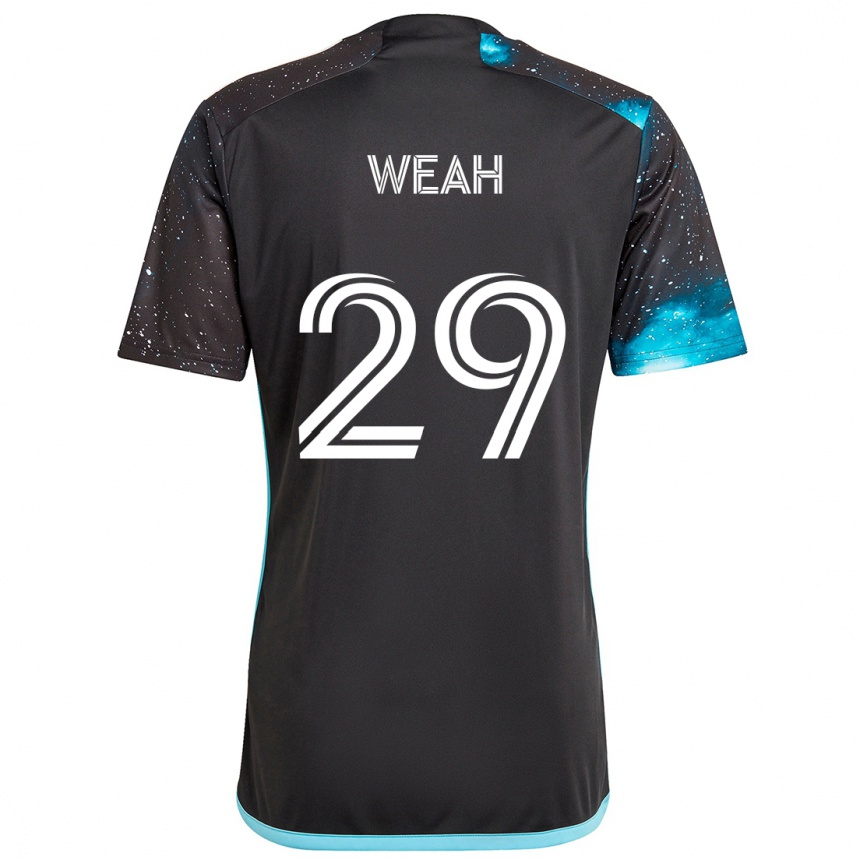 Hombre Fútbol Camiseta Patrick Weah #29 Azul Negro 1ª Equipación 2024/25 Argentina