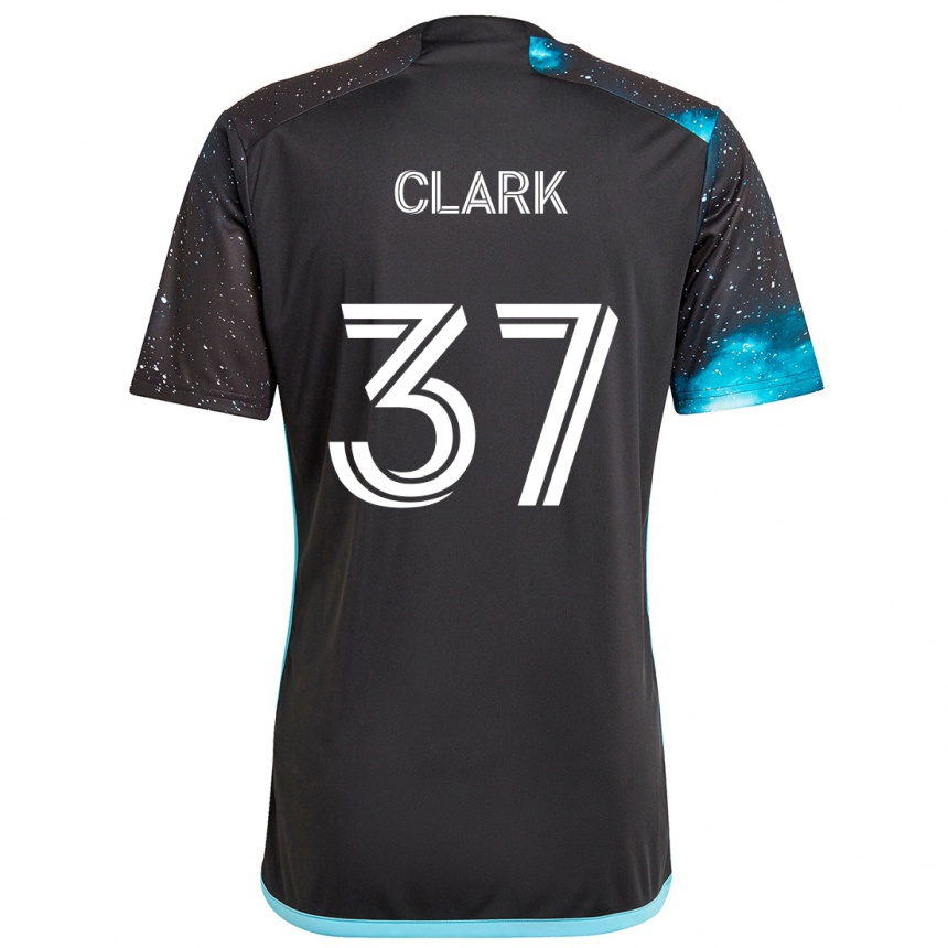 Hombre Fútbol Camiseta Caden Clark #37 Azul Negro 1ª Equipación 2024/25 Argentina