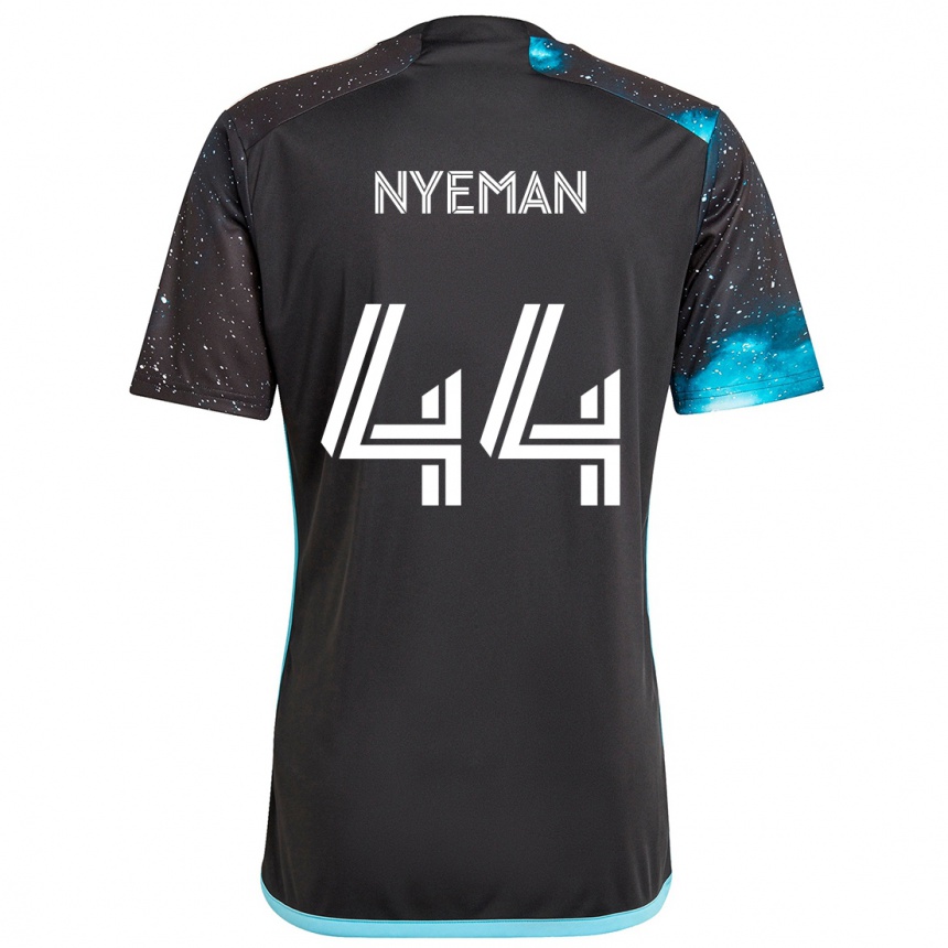 Hombre Fútbol Camiseta Moses Nyeman #44 Azul Negro 1ª Equipación 2024/25 Argentina