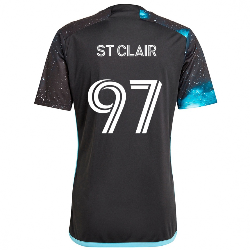 Hombre Fútbol Camiseta Dayne St. Clair #97 Azul Negro 1ª Equipación 2024/25 Argentina