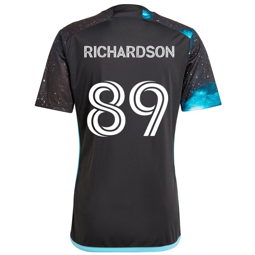 Hombre Fútbol Camiseta Nick Richardson #89 Azul Negro 1ª Equipación 2024/25 Argentina