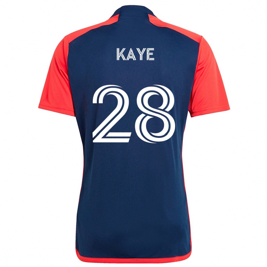 Hombre Fútbol Camiseta Mark-Anthony Kaye #28 Azul Rojo 1ª Equipación 2024/25 Argentina