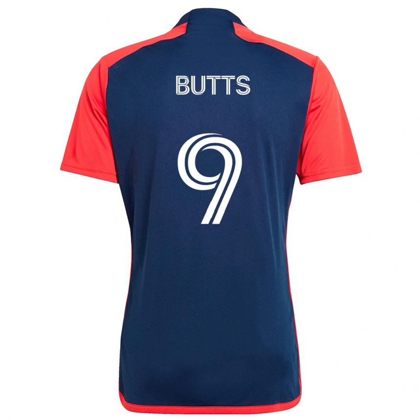 Hombre Fútbol Camiseta Liam Butts #9 Azul Rojo 1ª Equipación 2024/25 Argentina