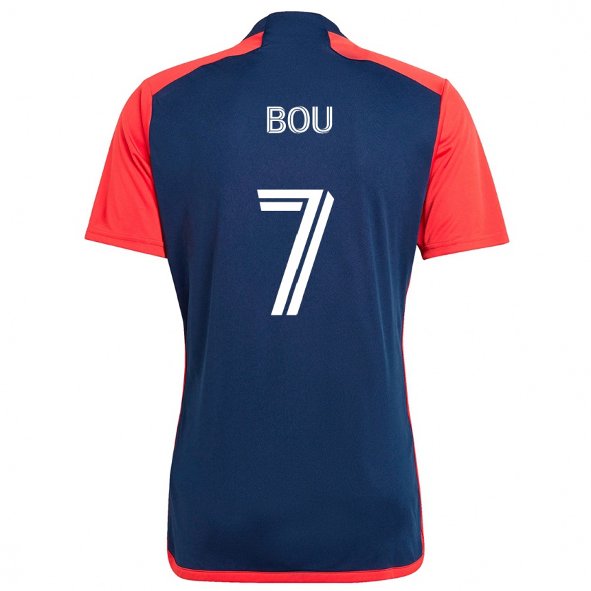 Hombre Fútbol Camiseta Gustavo Bou #7 Azul Rojo 1ª Equipación 2024/25 Argentina