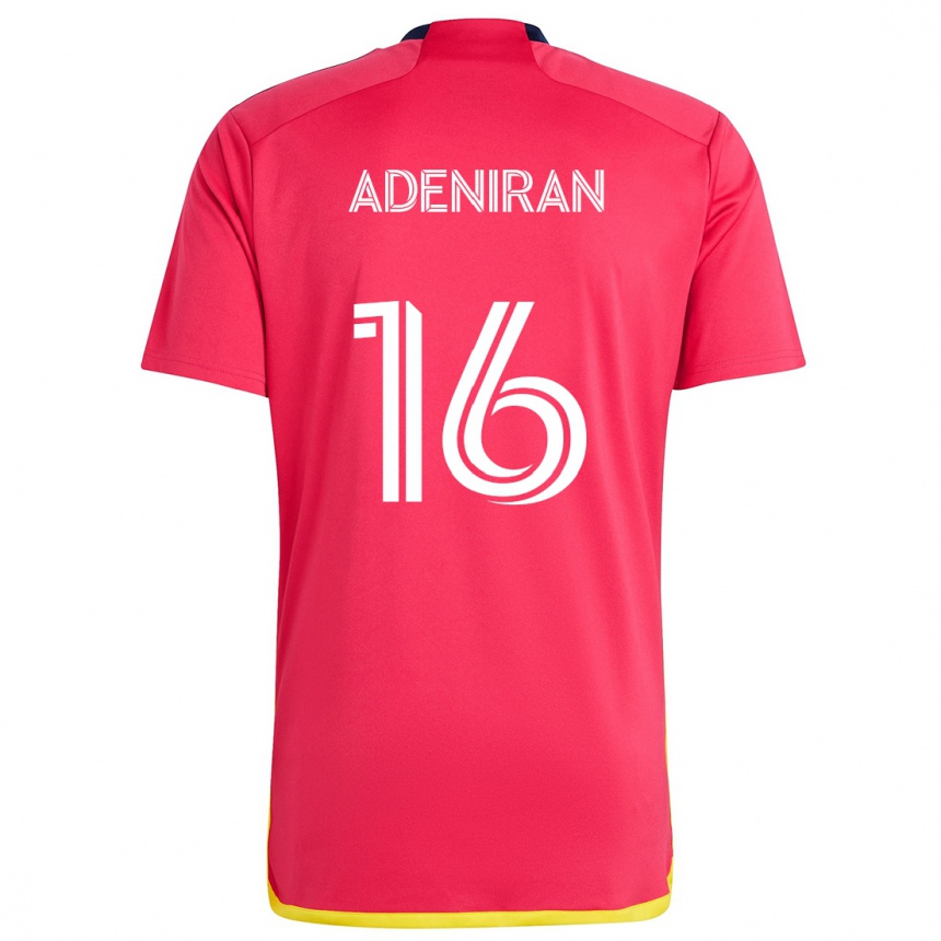 Hombre Fútbol Camiseta Samuel Adeniran #16 Rojo Azul 1ª Equipación 2024/25 Argentina