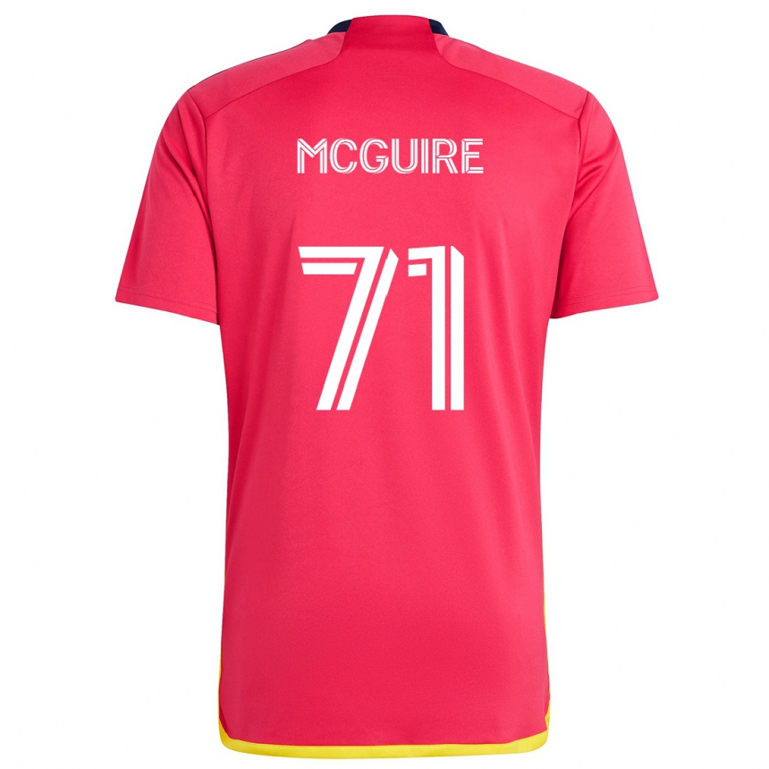 Hombre Fútbol Camiseta Nolan Mcguire #71 Rojo Azul 1ª Equipación 2024/25 Argentina