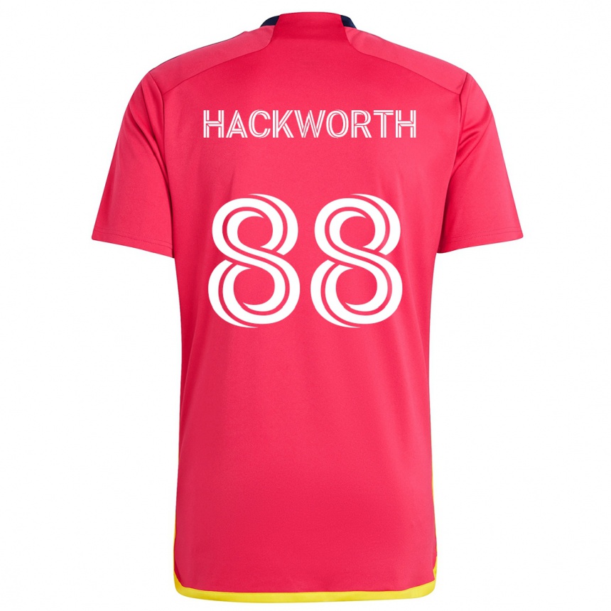 Hombre Fútbol Camiseta Larsen Hackworth #88 Rojo Azul 1ª Equipación 2024/25 Argentina