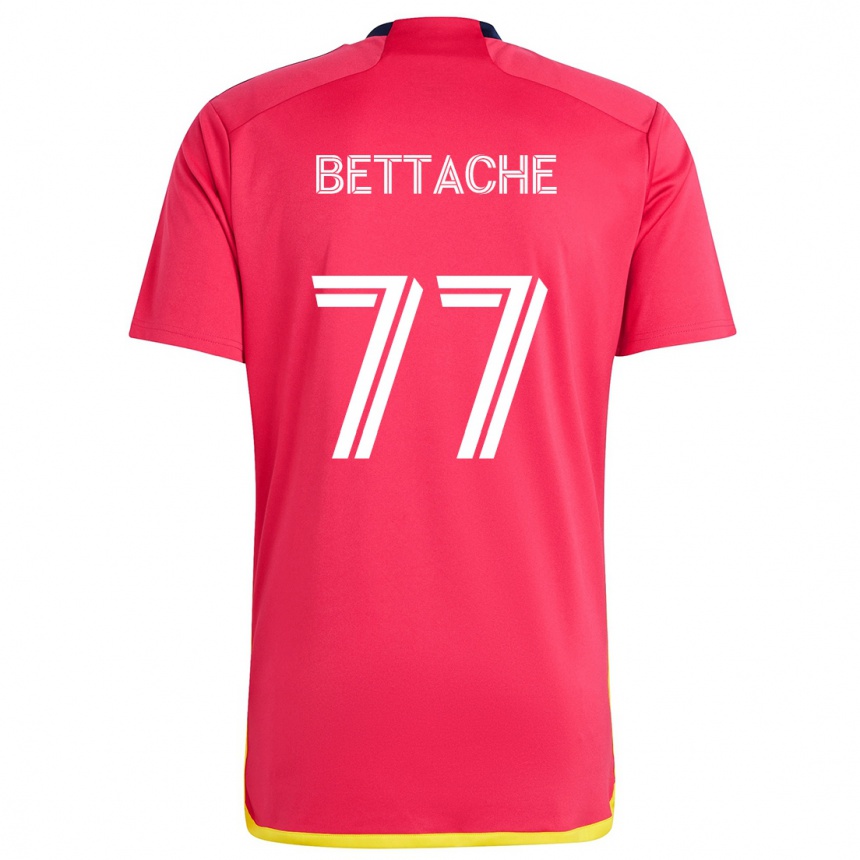 Hombre Fútbol Camiseta Faysal Bettache #77 Rojo Azul 1ª Equipación 2024/25 Argentina